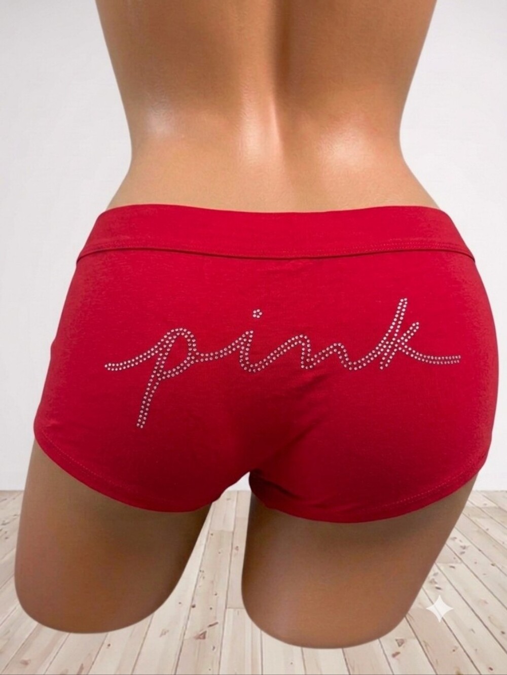 Victoria's Secret Logo Cotton Boyshort Panties L NWT